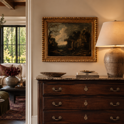 Antique dark walnut chest of drawers with brass ring pulls and keyhole escutcheons, marble top, three drawers, traditional craftsmanship, rich brown finish.