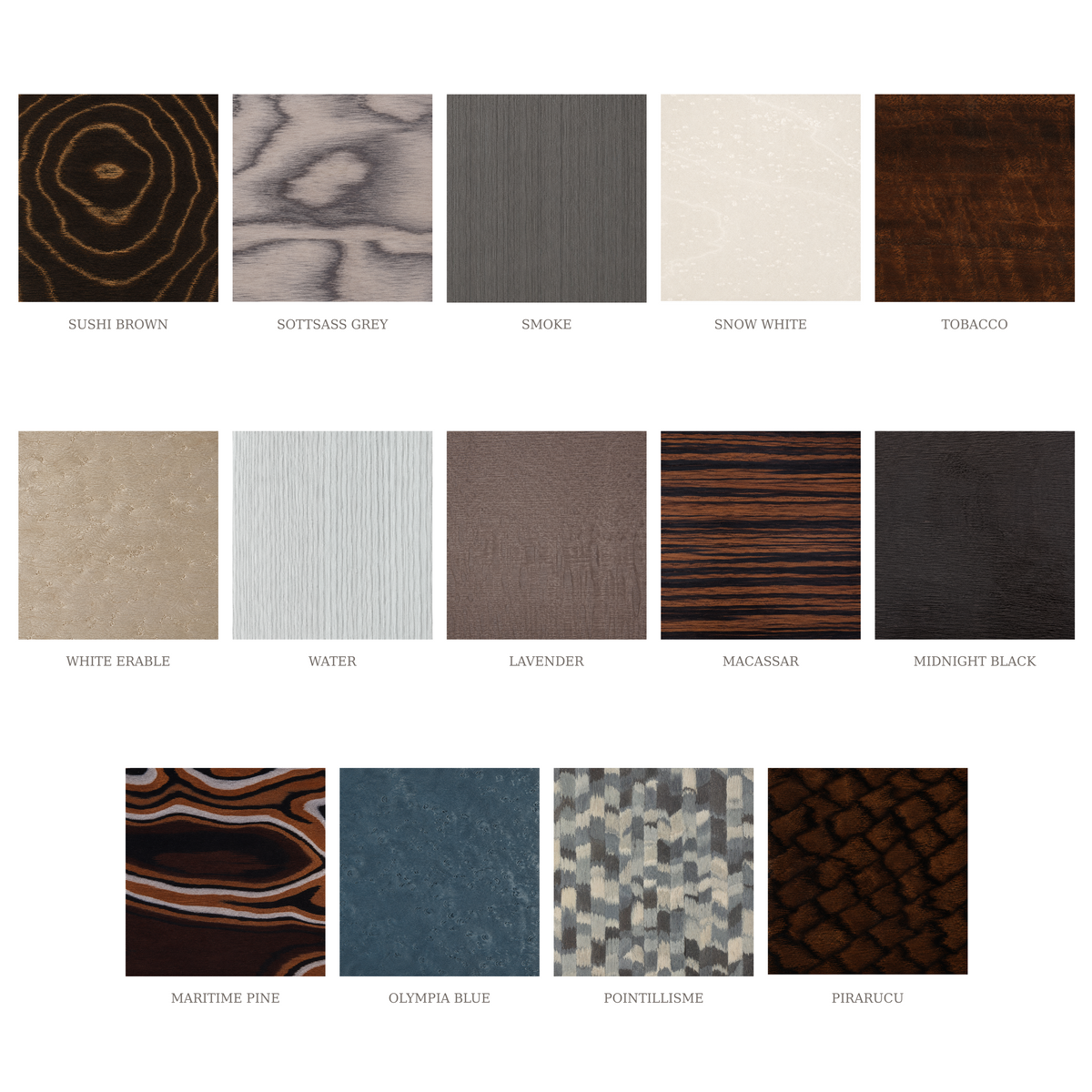 Veneer Finish Samples